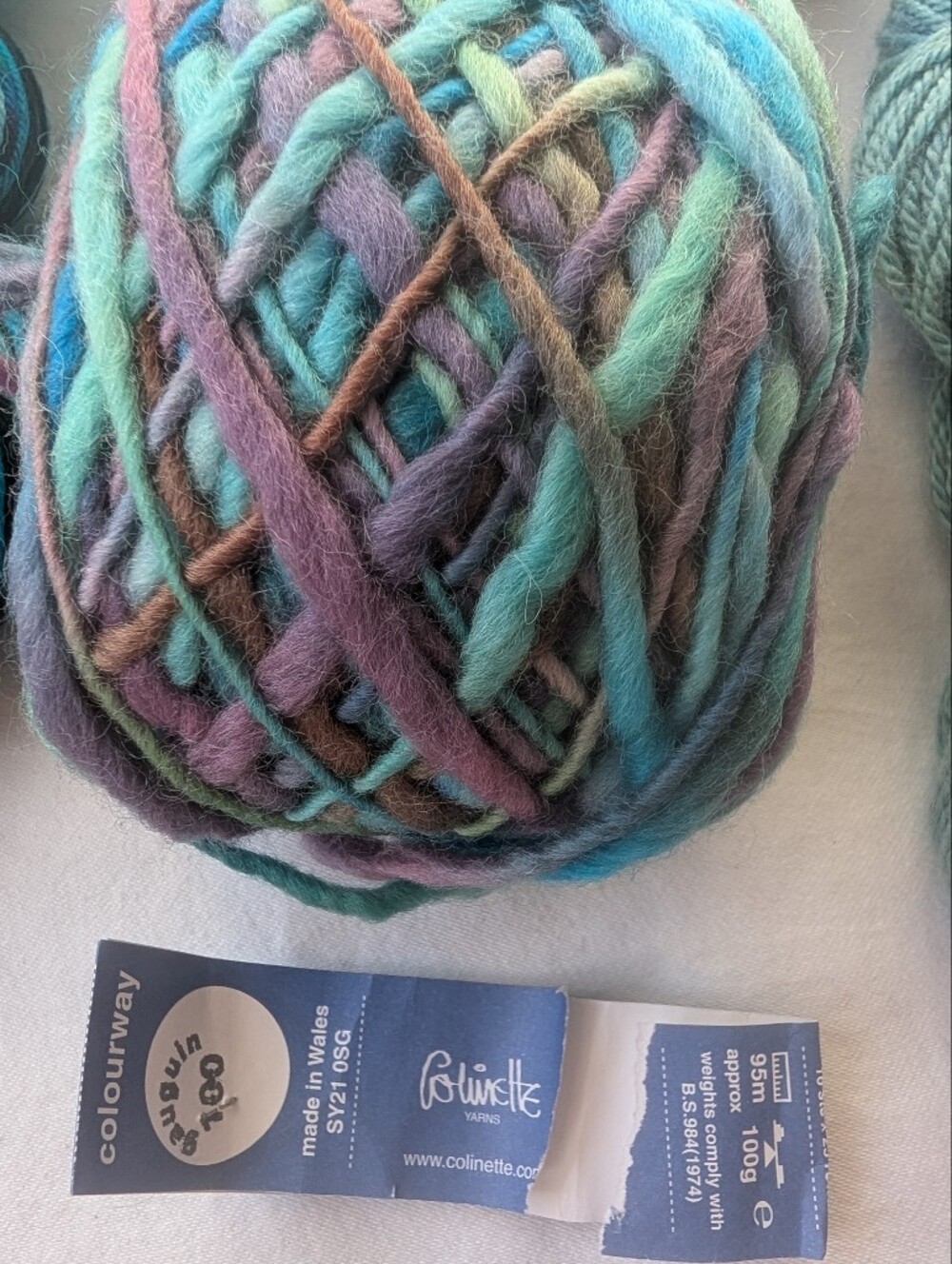 Lot Of Assorted Blue And Green Yarns - Wool Cotton Yak Alpaca Blends - Picture 9 of 16